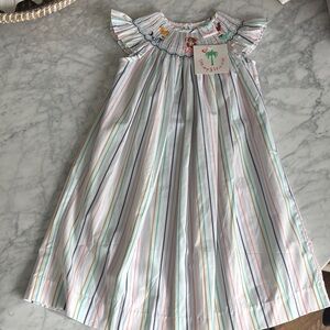 Striped Multicolor Kids Casual Dress